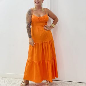 vestido orange