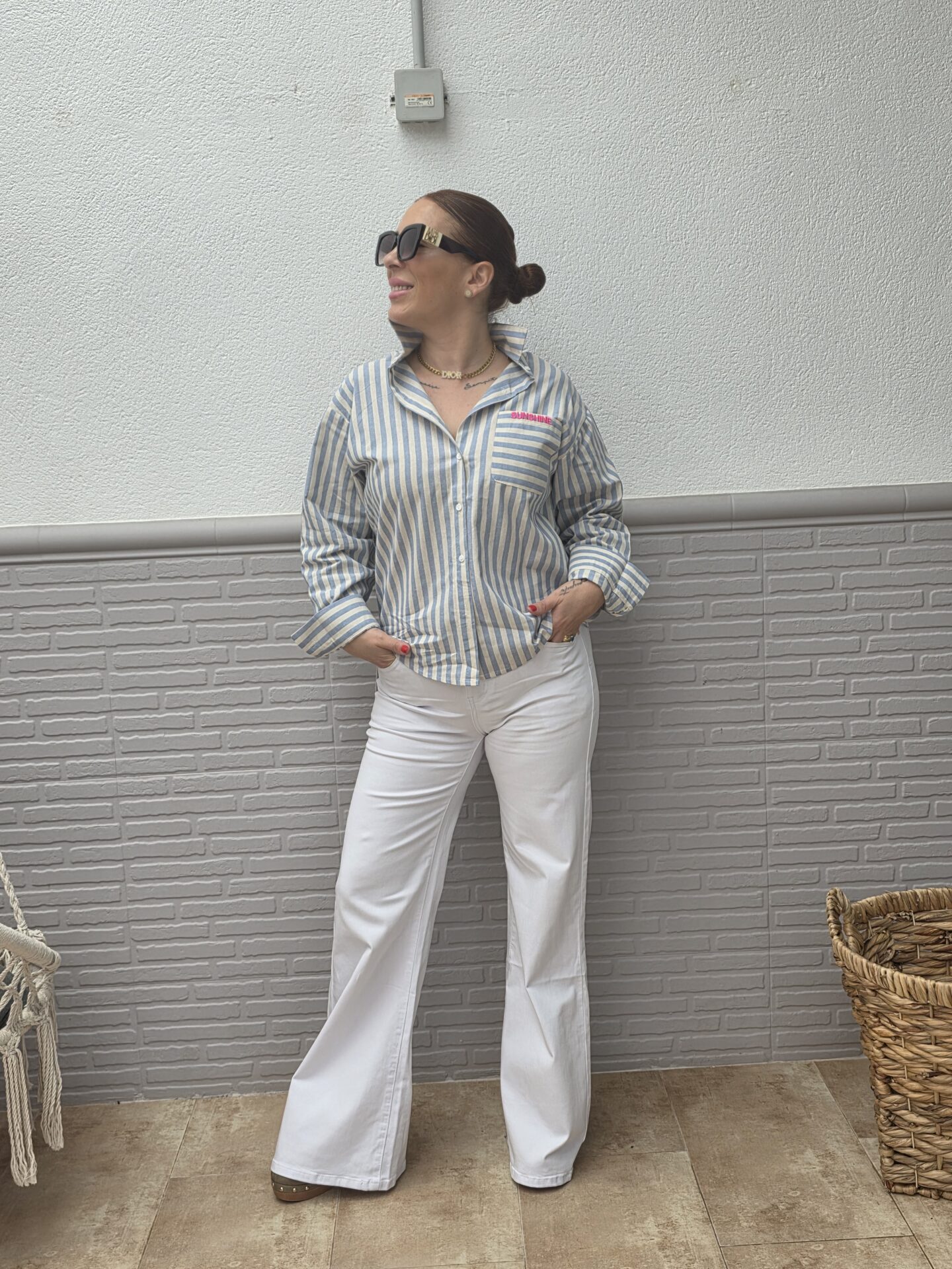Pantalón Campana White