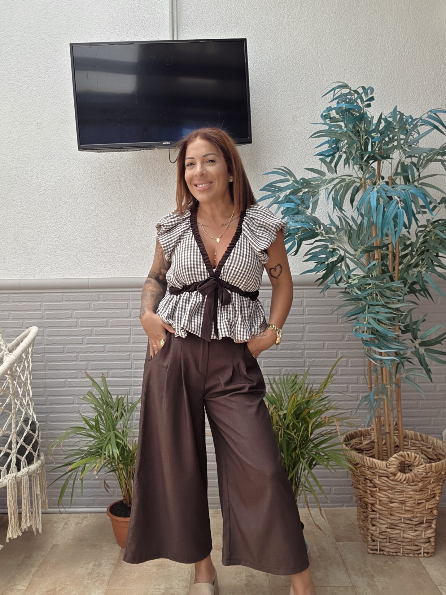 Pantalón Corsario pata ancha
