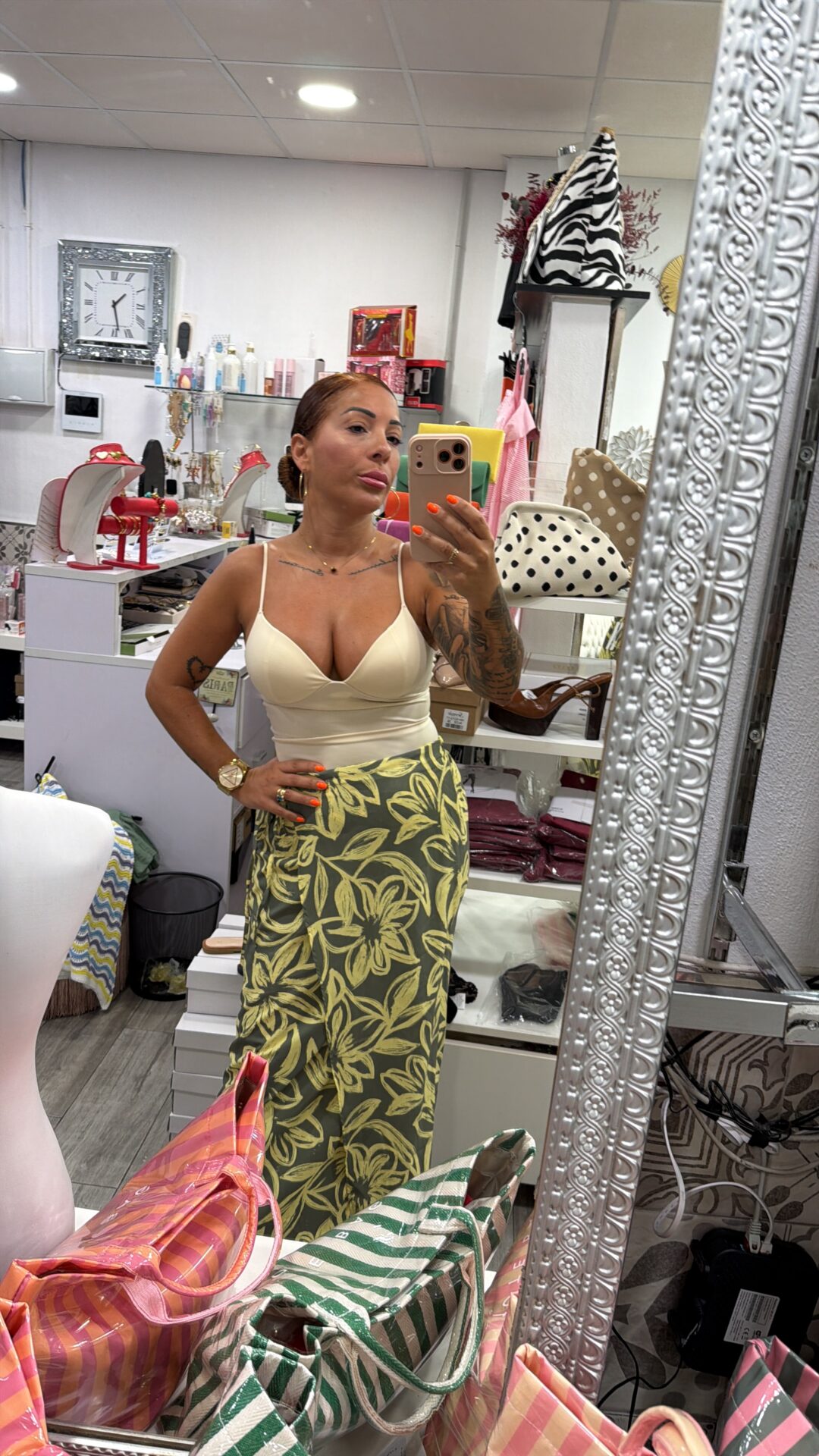 Falda Pareo flores larga