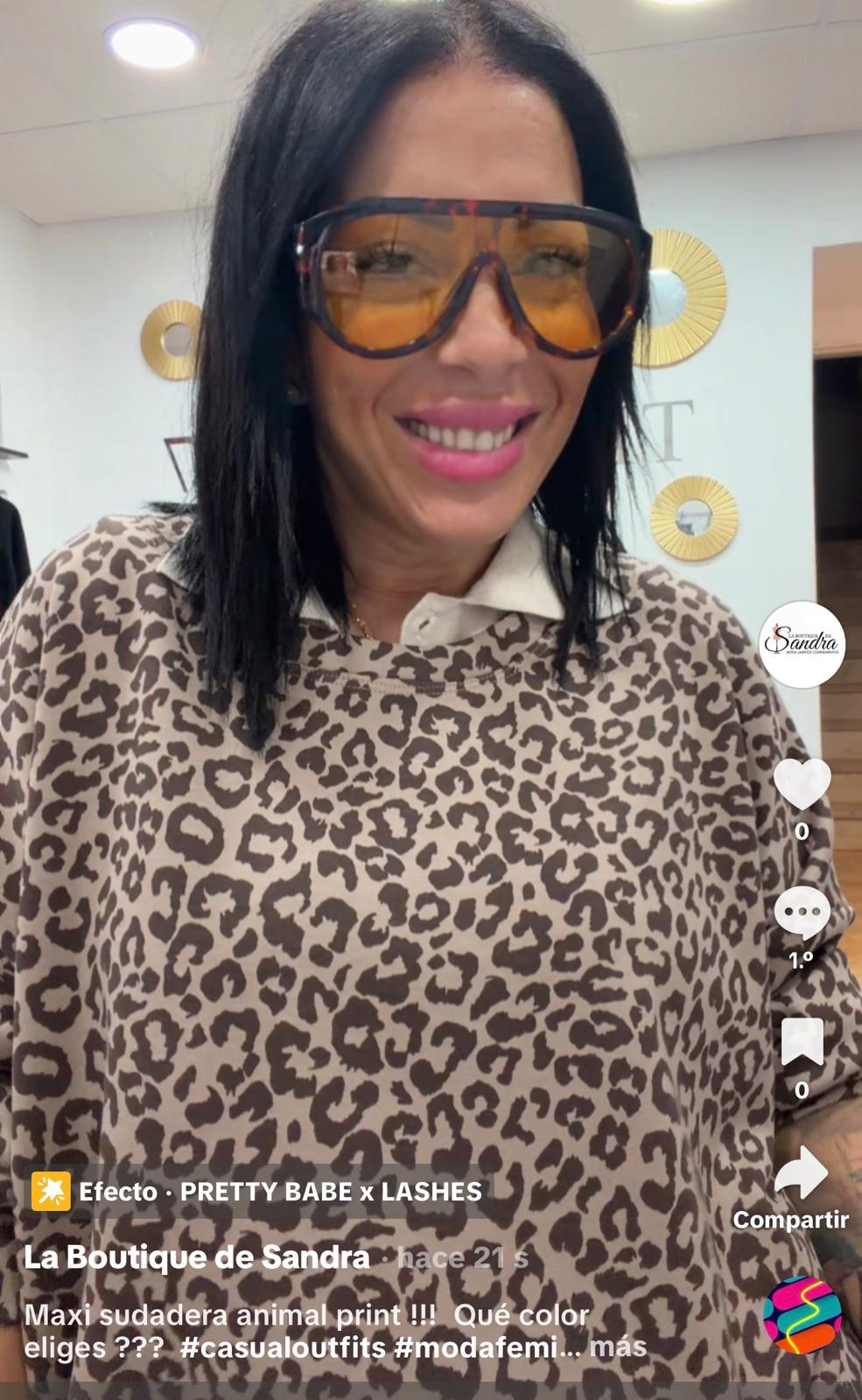 Tienda online ropa mujer en Murcia 3 Maxi Sudadera Animal Print